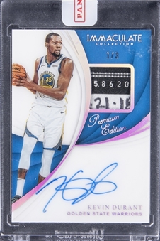 2018-19 Panini Immaculate Premium Edition #PA-KDR Kevin Durant Signed Tag Patch Card (#1/3)